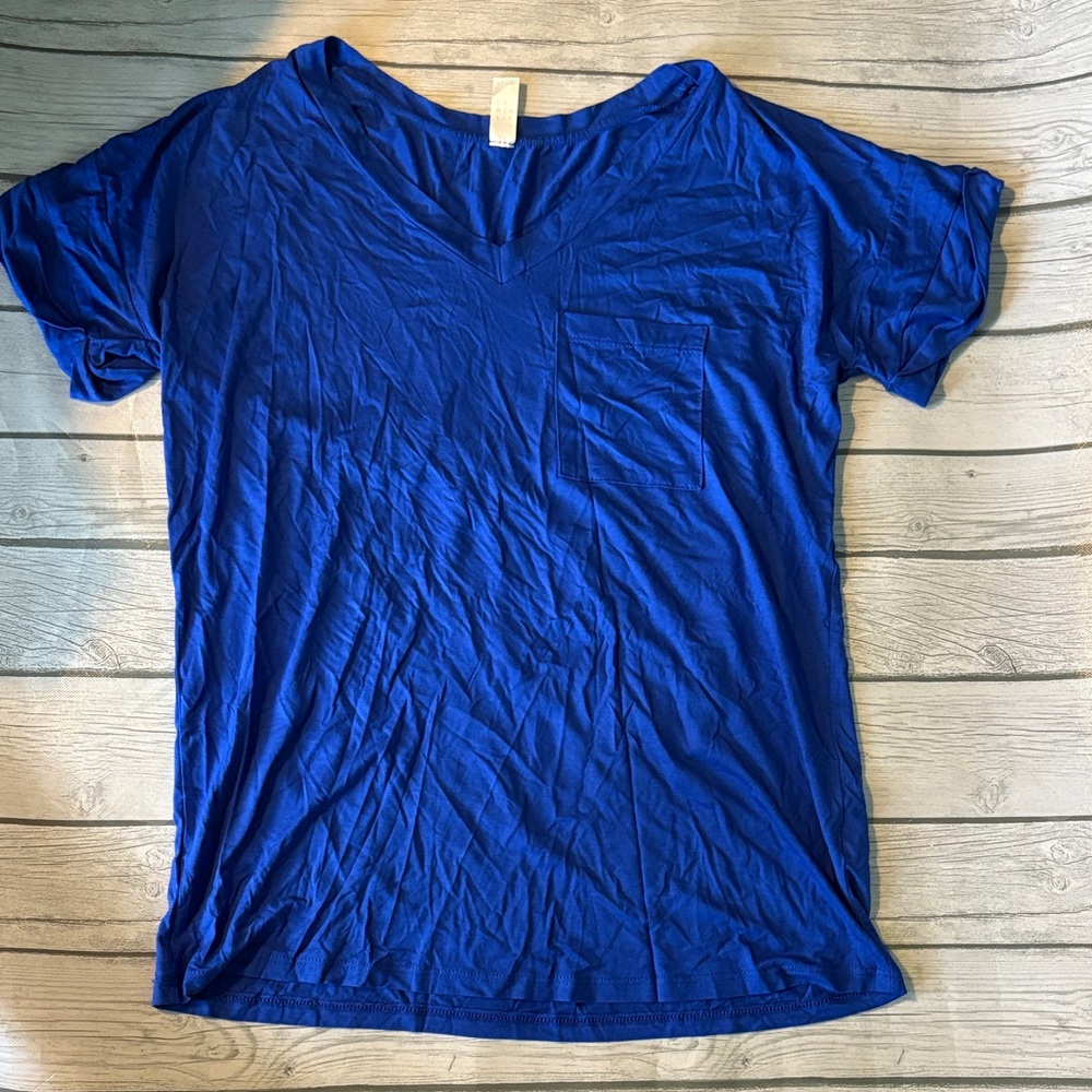 Flamingo Urban Royal Blue V-Neck Tee